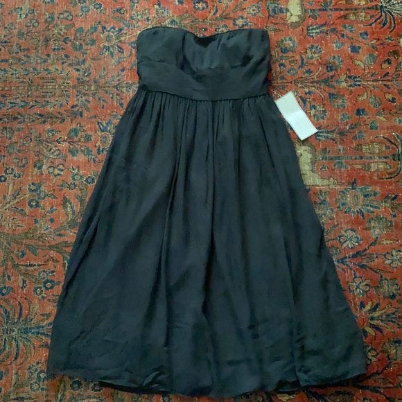 J.Crew Black Silk Chiffon Emily Strapless - Picture 3 of 16